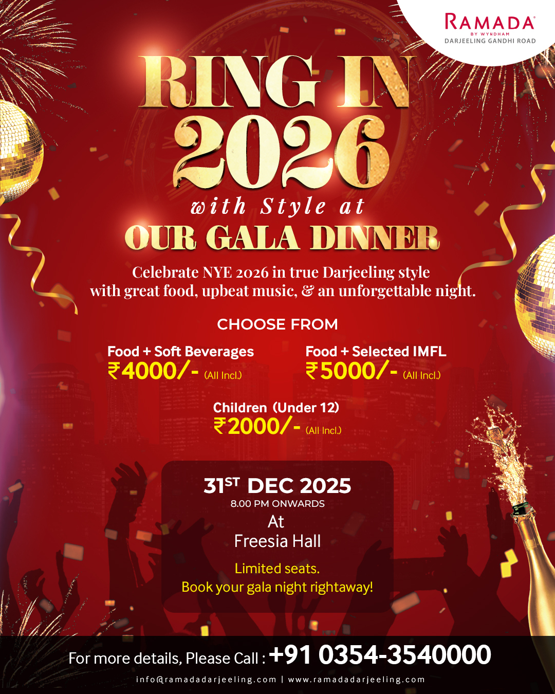 New Year Eve 2026 in Darjeeling | New Year Party Offer| Book Now!